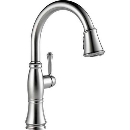 Delta Cassidy Single Handle Pull-Down Kitchen Faucet with ShieldSpray Technology, Arctic