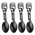 thumbnail image 1 of Mosiee 4Pcs Multifunction Spoon Can Opener Portable Cutlery For Camp Fork Stainlessteel, 1 of 9
