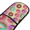 thumbnail image 4 of Yayeee Double Oven Mitt Kitchen Heat Resistant Baking 35" x7" Quilted Glove, Colorful Doughnut Pattern, 4 of 6