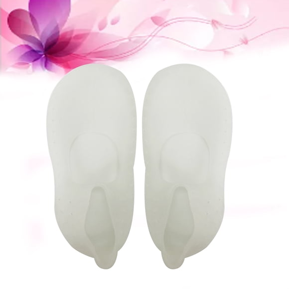unbranded Silicone Socks Gel Moisturizing Anti Cracking Socks for Dry Cracked Feet with Silicone Gel White