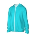 thumbnail image 2 of Daiia Aqua UPF 50+ Sun Protection Hoodie Jacket Lightweight Long Sleeve Sun Shirt for Women Men with Pocket Hiking Outdoor-, 2 of 9