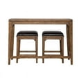 thumbnail image 4 of Ashford Brown Wood 3 Piece Sofa Console Set with Round Tapered Legs, 4 of 7