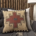 thumbnail image 5 of Gada GAD-002 18"H x 18"W Square Pillow Cover Beige/Rust/Khaki/Camel/Teal/Brown, 5 of 6