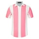 thumbnail image 1 of Camisas hawaianas manga corta botones botones a rayas playeras Rosa blanco T XXL, 1 of 6