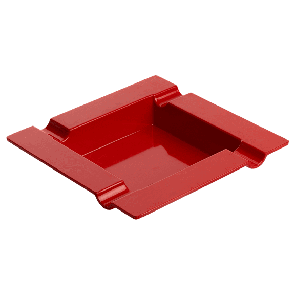 Humidor Supreme Cigar Melamine Ashtray, 4 Cigar Capacity, Red
