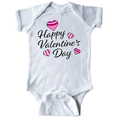 

Inktastic Happy Valentine s Day with Colorful Hearts Gift Baby Girl Bodysuit
