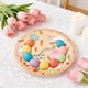 thumbnail image 4 of Platos de papel con forma de conejito y huevo de Pascua | Platos desechables para fiesta (10 unidades) | Vajilla navideña de 23 cm para decoraciones y celebraciones de Pascua | Diseños de dibujos, 4 of 6