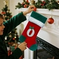thumbnail image 5 of 18 Inches Monogram Christmas Stockings With Letters Large Soft Christmas Stockings Red Velvet With White Soft Plush Cuff For Christmas Xmas Tree Holiday Fireplace, 5 of 5