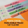 thumbnail image 3 of BIC, Marcatextos con Grip, Subraya Todo, Punta Cincel, Marking Pastel, Surtido de Colores, 5 piezas, 3 of 3