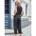 thumbnail image 5 of Womens Checker Set 2 Piece Beach Vacation Outfit Summer Tank Top Pants Suit  Green M, 5 of 8