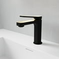 thumbnail image 6 of ANZZI Single Handle Single Hole Bathroom Faucet With Pop-up Drain in Matte Black & Brushed Gold, 6 of 8