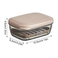 thumbnail image 3 of CaiHome Portable Travel Soap Case with Lid and Leakproof Seal for Bathroom Shower Gym Camping Vacation with Waterproof Drainage Design for Bar Soap Holder of Gray., 3 of 9