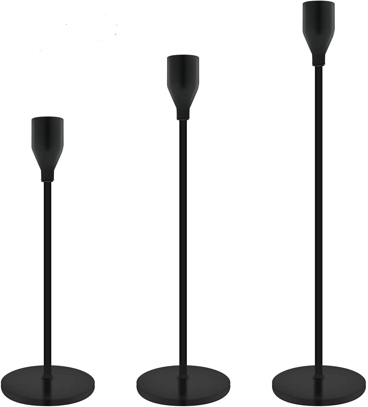 Taper Candle Holders Black Table Decorative Candlestick Holder for