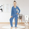 thumbnail image 2 of KVPLBQFD Baby Christmas Pajamas Christmas Clearance Sale Girls Satin Pajamas 6t Girls Clothes Girls 18 Month Clothes Newborn Onesies Girl Robe, Blue 6-7 Years, 2 of 4