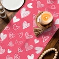 thumbnail image 3 of Valentine's Day Table Runner 60 Inches, Pink White Love Heart Bed Runner Dresser Scarves Tabletop for Indoor Outdoor Parties/Ceremony/Banquet, 13" x 60", 3 of 8
