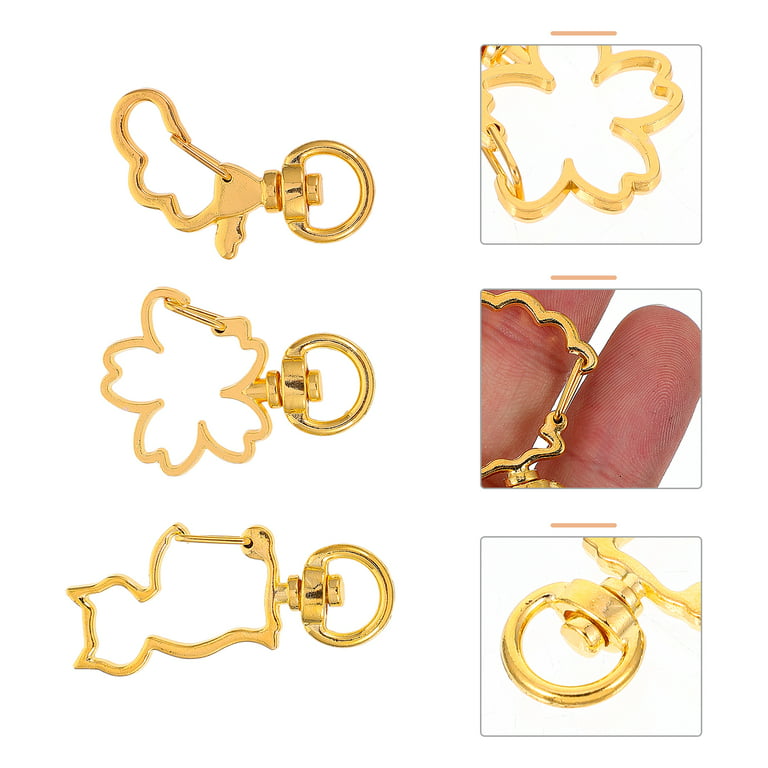 Frcolor Lobster Keychainclasps Clasp Jewelry Silver Hook Snap Purses Hooks  Swivel Keys Bead Spinner Bowl Making Clasps Crafts 