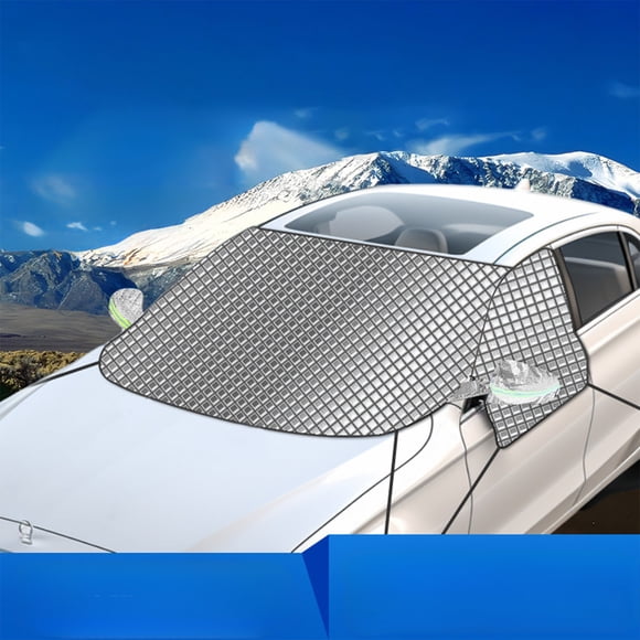 YIMWNYI Car Windshield Snow Sunshield Cover, Full Protection Windshield Umbrella, UV Heat Insulation, Frost and Snow Protector, Easy to Install, Reflective Strip for Night Visibility