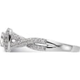 thumbnail image 3 of 14K White Gold Diamond Princess Semi-Mount Cushion Halo Engagement Ring (Size 7) Made In India rm2315e-025-waa, 3 of 5