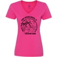thumbnail image 3 of Inktastic Summer Vacation Mode Fort Myers Beach Florida Women's V-Neck T-Shirt, 3 of 5