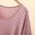 thumbnail image 6 of Women's Short Sleeve Nightgown Crew Neck Ruffle Cuff Polka Soft Comfortable Loose Midi Breathable Cute Loungewear Dress XXL, 6 of 8