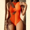 thumbnail image 2 of Sngxgn Women's Vintage Padded Push up Swimsuits Tummy Control Bathing Suits Swimwear(Orange,M), 2 of 5