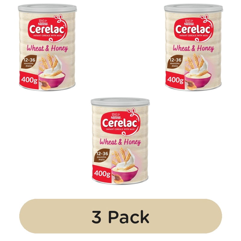 Cerelac Infant Cereals with Milk Honey & Wheat 12+ Months 400g, British Import (Pack of 3)