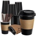 thumbnail image 1 of Vasos de papel para café RACETOP de 12 oz, 100 unidades, con tapas, 1 of 8