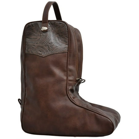 Justin Western Boot Bag Embossed Concho Overlay Zip Closure Jbbb10 Justin Western Boot Bag Embossed Concho Overlay Zip Closure Jbbb10