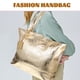 thumbnail image 2 of 1 bolso de mano de gran capacidad para mujer, bolso de hombro tipo shopper, bolso de mano de moda para el trabajo escolar, dorado, 2 of 6