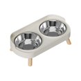 thumbnail image 2 of Comedero Doble Para Gatos Comedero Con Inclinación Para Agua Y Comida Comedero Integrado De Acero Inoxidable Para Gatos Y Comedero Para Agua Y Comida, 2 of 5