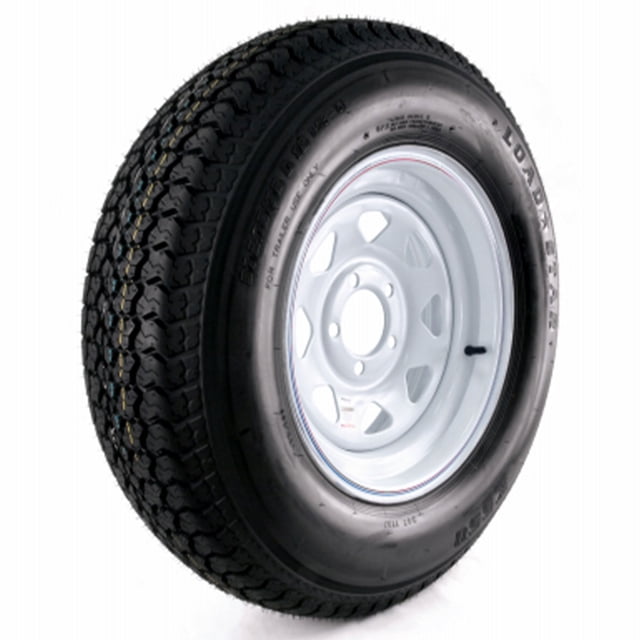 Kenda Loadstar 205/75D-15 Pneu de Remorque Utilitaire LRC et Roue à Rayons Personnalisée à 5 Trous