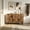 Natural Ash, variant on LJAN 47.24" Geometric Sideboard with Straight Wood Pattern, Vintage Entryway Sideboard Cabinet, Entryway Buffet Sideboard with 4 Straight Wood Pattern Doors for Living Room Entryway