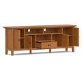 thumbnail image 2 of Simpli Home Simpli Home Redmond 72 inch Wide Solid Wood Transitional TV Stand in Light Golden Brown For TVs up to 80 inches, 2 of 12