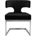 thumbnail image 4 of Meridian Furniture Alexandra Black Velvet Dining Chair, 4 of 8