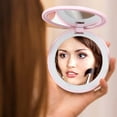 thumbnail image 4 of Compact Mirror, Travel Makeup Mirror Double Sided 3X Magnification Round Shape  for Purse, 4 of 8