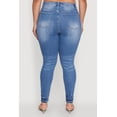 thumbnail image 5 of Womens Plus Size WAX Stylish High Waisted Crinkle Hem Skinny Jeans, 5 of 5