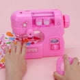 thumbnail image 2 of Kids Mini Sewing Machine Toy - Realistic Pretend Play Set with Light & Sound, Safe Stitching Kit, 2 of 7
