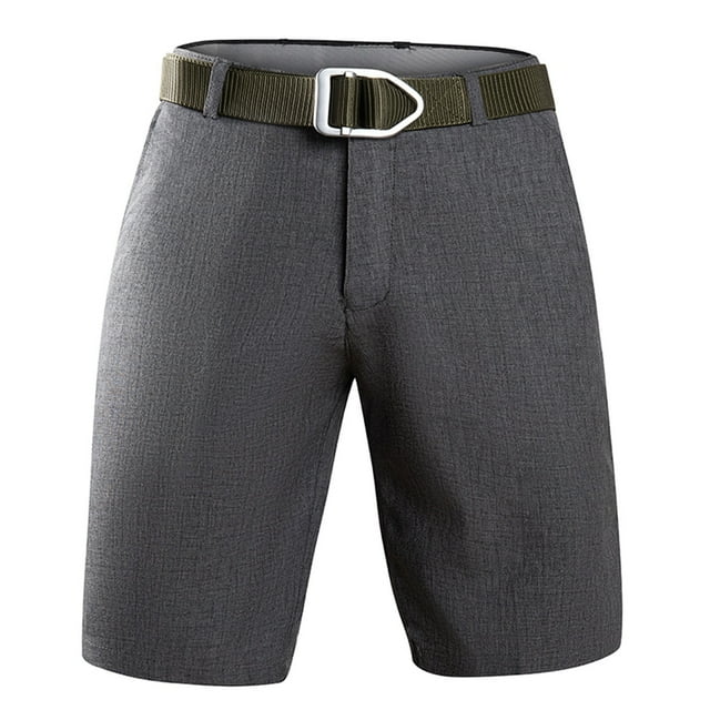 Work Shorts Men Male Summer Shorts Pockets Cargo Sports Pocket Button Pants Outwear Running Shorts Grey 32