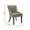 thumbnail image 7 of SAFAVIEH Lotus 19''H KD Side Chair Set of 2 Silver Nail Head Seamist Linen, 7 of 7