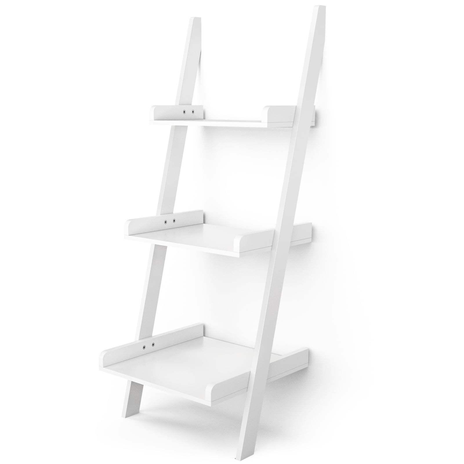 Topbuy Corner 16"W x 17"D x 44"H 3Shelf Freestanding Shelves, White