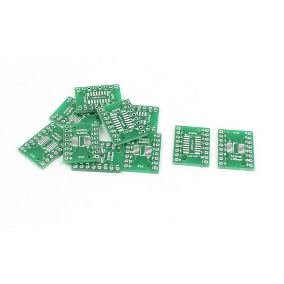 Unique Bargains 10 Pieces SSOP16 SOP16 0.65mm 1.27mm to DIP 16Pin 2.54mm IC PCB Adapter