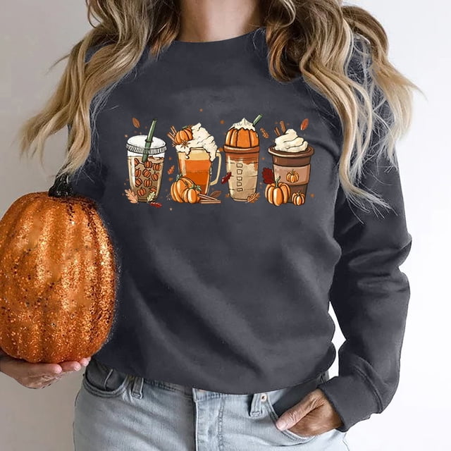 2023 Chandail en Molleton de Mode pour Femmes 50 % de Rabais Liquidation Halloween Chandail en Molleton Décontracté Aguichant Mode Imprimé Manches Longues Col Rond Chandail Blouse Sans Capuche