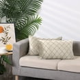 thumbnail image 6 of Unique Bargains 4Pcs Velvet Geometric Textured Pillow Covers Home Decor Cushion Covers Beige 12" x 20", 6 of 6