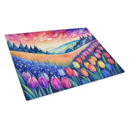 

Carolines Treasures DAC1439LCB 15 x 12 in. Unisex Hyacinths in Color Glass Cutting Board - Large
