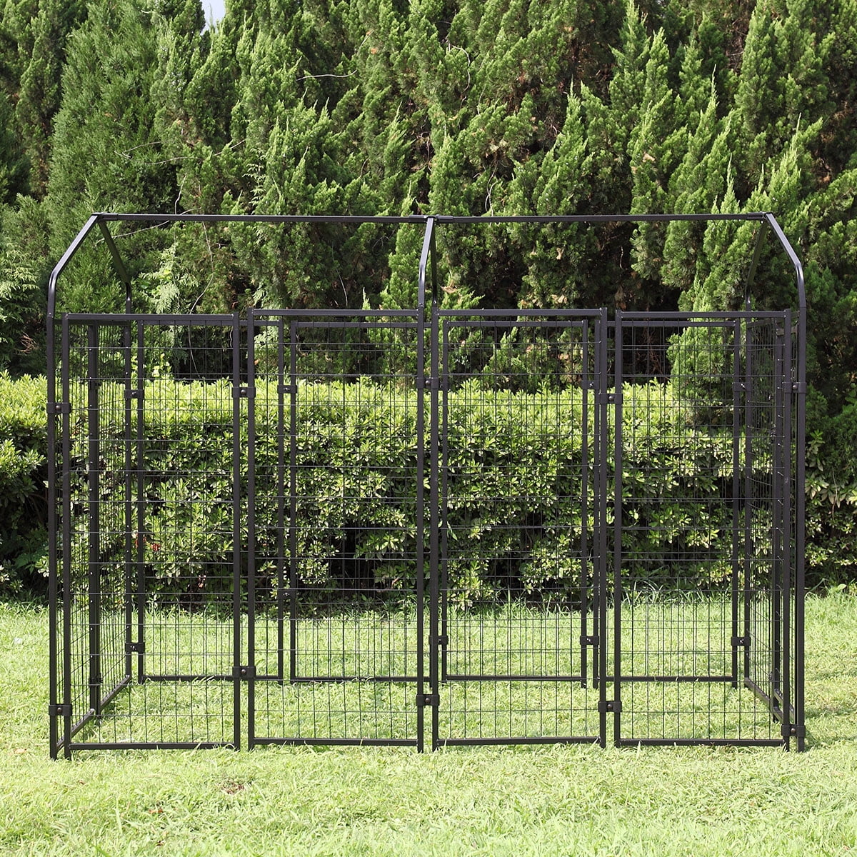 Pefilos Dog Crate for Outdoor, Heavy Duty Large Pet Dog Kennel for Small / Large Dogs, Metal Pet Playpen Dog Cage, Wire Cage with Sun Cover Shade (82 x 39 x 67)" Pefilos Dog Crate for Outdoor, Heavy Duty Large Pet Dog Kennel for Small / Large Dogs, Metal Pet Playpen Dog Cage, Wire Cage with Sun Cover Shade (82 x 39 x 67)"