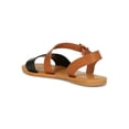 thumbnail image 3 of Women Diagonal Vamp Strap Slingback Flat Sandal 18809, 3 of 6