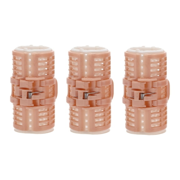 Unique Bargains 3pcs Convenient Heatless Voluminous Hair Roller for Women 2.72"x1.38" Pink White