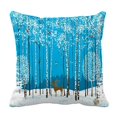 thumbnail image 1 of EREHome Birch trees perching flock bullfinches aanimals winter forest Pillow Case Cover Set 16x16 Inch, 1 of 1