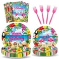 thumbnail image 1 of Set de artículos de fiesta Jremreo Tropical Aloha Flamingo x100, 1 of 8