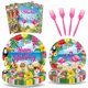 thumbnail image 1 of Set de artículos de fiesta Jremreo Tropical Aloha Flamingo x100, 1 of 8